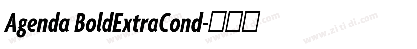 Agenda BoldExtraCond字体转换